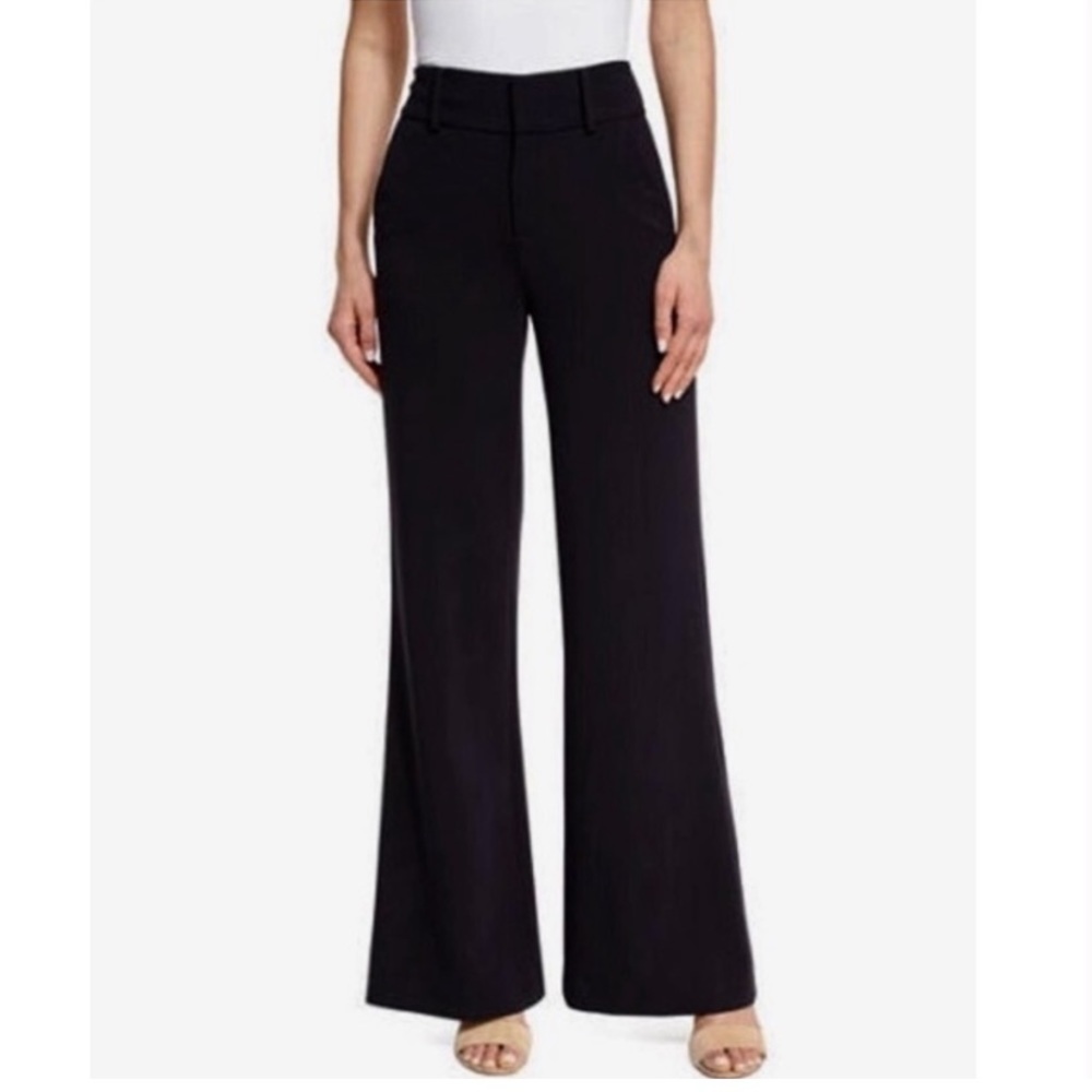 Alice + Olivia black Employed wide leg trousers 10